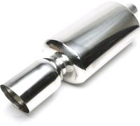 Échappement sport en acier inoxydable Silencieux 115mm rond tranchant absorbeur universel