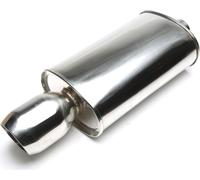 Échappement sport en acier inoxydable Silencieux arrière 110mm rond incliné avec absorbeur universel