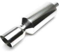 Échappement sport en acier inoxydable, silencieux arrière 115/65mm, rond, oblique, absorbeur universel