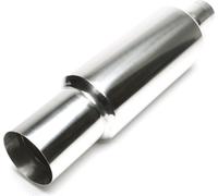 Échappement sport en acier inoxydable Silencieux arrière 115mm rond pointu + absorbeur universel