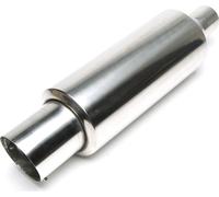 Échappement sport en acier inoxydable, silencieux final 100/45mm rond, oblique, absorbeur universel