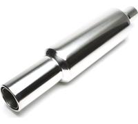 Échappement sport en acier inoxydable Silencieux final 100mm rond bordé Absorbeur universel