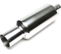 Échappement sport en acier inoxydable Silencieux final 100mm rond tranchant avec absorbeur universel