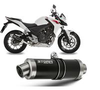 Echappement Storm by Mivv Silencieux Gp Nero Acier Honda Cbr 500 R 2013 > 2015