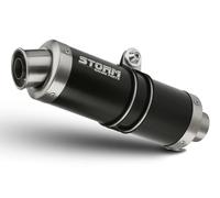 Echappement Storm by Mivv noir 2 Silencieux Oval Inox Yamaha Fz6/Fazer 2004 2011