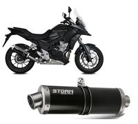 Echappement Storm by Mivv noir Silencieux Oval Acier pour Honda Cb 500 X 2016
