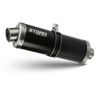 Pot D'Echappement Storm by Mivv Oval Noir Suzuki Gsf 650 Bandit 2005 > 2006