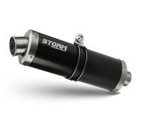 Echappement Storm by Mivv Oval Nero Acier pour Suzuki Gsx-r 600 2001 > 2003
