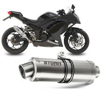 Echappement Storm by Mivv Silencieux Gp Acier pour Kawasaki Z300 2015 > 2016