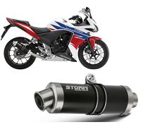Echappement Storm by Mivv Silencieux Gp Nero Acier Honda Cbr 500 R 2013 > 2015
