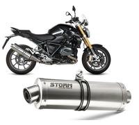 Echappement Storm by Mivv Silencieux Oval Acier Bmw R 1200 R / Rs 2015 > 2018