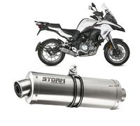 Echappement Storm by Mivv Silencieux Oval Acier pour Benelli Trk 502 2017 > 2026