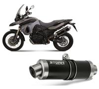 Echappement Storm by Mivv Silencieux Oval Nero Acier Bmw F 650 Gs 2008 > 2012