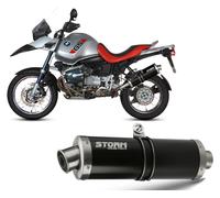 Echappement Storm by Mivv Silencieux Oval Nero Acier Bmw R 1150 Gs 1999 > 2003