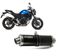 Echappement Storm by Mivv Silencieux Oval Nero Acier Suzuki Sv 650 2016 > 2022