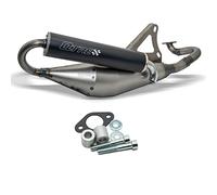 Echappement TECNIGAS Q-TRE MBK Ovetto 50 jusqu'à septembre 2007 | Minarelli couché scooter, cylindre 50 centimètres cubes, silencieux final noir; compatible avec Yamaha Aerox 50 5BR 2T LC -02