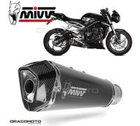 Mivv Delta Race Triumph Street Triple R/s/rs 2017-23 T.019.ldrb Homologated Slip On Muffler Argenté Homologated