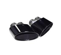 Echappement Tuyau D'échappement Embout D'échappement Double Intérieur Pour RS3 RS4 RS4 RS5 RS6 Tuyau D'échappement Pour S3 S4 S5 S6 Embout Silencieux Ovale Accessoires Voiture(Le noir)