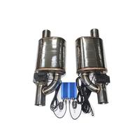 Echappement Tuyau D'échappement Silencieux D'échappement Universels Contrôle Soupape Électrique Kit Tuyau D'échappement À Angle Soupape Réglable Silencieux En Acier Inoxydable(Remote 63MM)
