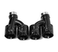 Echappement Tuyau Queue D'extrémité Pour BMW G30 G31 535i 528i 530i 2018 + Pour M5 Look Buse De Silencieux En Fiber Carbone Embouts Système Tuyau D'échappement Quad Embout(C F J)