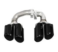 Echappement Tuyau Queue D'extrémité Pour Cayenne 9Y0 2018-2024 Tuyaux D'échappement De Silencieux Carrés À Conversion Aucune Soudure Nécessaire Embouts Quad(Hybrid Black)