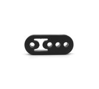 Echappement Voiture 1 PCS Universal Car Exhaust Muffler Mounting Bracket Heavy Duty Rubber Exhaust Hanger Bushing Support 2 4 7 Holes(1x 4 holes-Black)