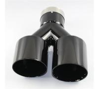 Echappement Voiture Accessoires De Voiture En Acier Inoxydable Et Face Brillante Type Y Double Sortie Tuyau D'échappement À Bord Droit Tubulure D'échappement(63mm out 114mm1)