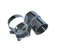 Echappement Voiture Adaptateur réducteur de tuyau d'échappement universel en acier inoxydable pour voiture, tuyau soudé(I.D 51MM-63.5MM)