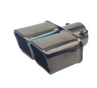 Echappement Voiture Embout de silencieux à double sortie, embout d'échappement carré universel pour tuyau d'échappement de 38 à 70 mm(Innet 75mm C)