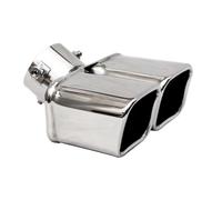 Echappement Voiture Embout de silencieux à double sortie, embout d'échappement carré universel pour tuyau d'échappement de 38 à 70 mm(Innet 75mm B)