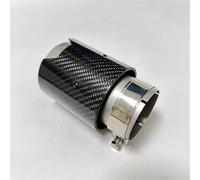 Echappement Voiture Embout De Silencieux D'échappement Universel En Fibre Carbone Noir Brillant Longueur 150 Mm Pour Voiture E6 Pot D'échappement(67mm-93mm)