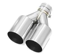 Echappement Voiture Embout D'échappement Double En Acier Inoxydable 1 Pièce Entrée 63 Mm Coupe Droite Sortie 76 89 101 Silencieux Tubulure D'échappement(1 PCS ID63MMOD89MM)