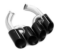 Echappement Voiture Embout D'échappement En Acier Inoxydable Pour Cayenne 2015 2016 Et 2017 Style Pour GTS Tubulure D'échappement(Noir)