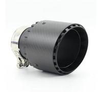 Echappement Voiture Embout D'échappement En Carbone Noir Mat À Trois Couches Acier Inoxydable 304 Pour Voitures Tuning Silencieux Pot D'échappement(IN 57 OUT 101 MM)