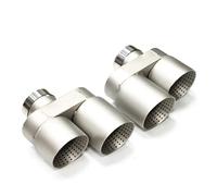 Echappement Voiture Embout d'échappement quadruple en fibre de carbone pour BMW G20, G21, 330i, 330d, 330e, 2,5 pouces(Matte SS)