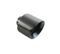 Echappement Voiture Embout D'échappement Universel En Acier Inoxydable Pour Voiture Entrée 63 Mm 76 Sortie 114 127 Silencieux Incliné Tubulure D'échappement(Black 63mm-114mm)