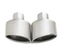 Echappement Voiture Lot 2 Embouts D'échappement Universels Acier Inoxydable Voiture Sortie 140 Mm Ovales Et Inclinés Pour Voitures Tubulure D'échappement(Mat)