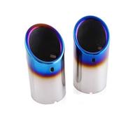 Echappement Voiture Lot De 2 Embouts Silencieux D'échappement Chromés En Acier Inoxydable Pour A1 Pour A3 Pour A4 Pour TT 2009-2015 Pot D'échappement(Toasted Blue-9.5cm)