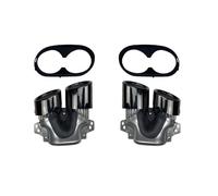 Echappement Voiture Silencieux D'échappement Pour Pare-choc Arrière De Voiture Pour Mercedes Pour Benz Classe A W177 A35 C118 CLA35 X247 GLB35 A45S Pot D'échappement(Noir)