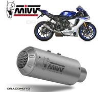 MIVV Silencieux d'échappement Slip-On Mk3 Y.050.lm3x Yamaha YZF 1000 R1 (2015-23) Argenté Homologué