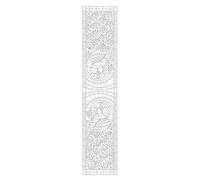 Echarpe 100% soie - 180x43cm Peacock - Blanc