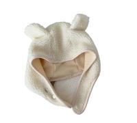 éCharpe à Capuche Ensemble bonnets, chapeaux et écharpes polaires d'hiver avec capuche, protection cache-cou for l'automne(White)