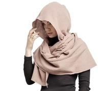 Écharpe à capuche tendance en coton pour femme 2 en 1 - Couleur pull - Chapeau châle chaud pour adultes - Hiver pour adolescents et hommes, couleur, taille unique