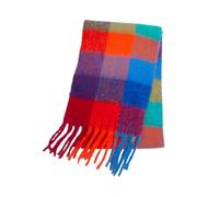 Écharpe À Carreaux Arc-en-ciel Automne-Hiver 2025, Imitation Cachemire, Chaude Et Épaisse, Châle Style Coréen, Ambiance Décontractée(34)