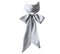Écharpe à cheveux à main, bandeau décoratif élégant pour femmes et filles, cravate auto-nouée, ruban en soie, cravate unie pour femmes et filles