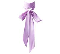 Écharpe à cheveux à main, bandeau décoratif élégant pour femmes et filles, cravate auto-nouée, ruban en soie, cravate unie pour femmes et filles