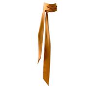 Écharpe à cheveux à main, bandeau décoratif élégant pour femmes et filles, cravate auto-nouée, ruban en soie, cravate unie pour femmes et filles