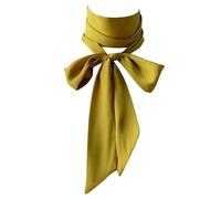 Écharpe à cheveux à main, bandeau décoratif élégant pour femmes et filles, cravate auto-nouée, ruban en soie, cravate unie pour femmes et filles