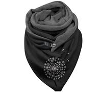 Écharpe à cheveux pour femme - En coton chaud - Imprimé bouton - Tendance - Écharpe pour femme avec chiens, C, taille unique