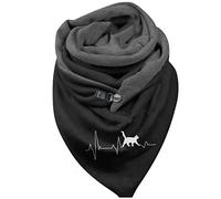 Écharpe à cheveux pour femme - En coton chaud - Imprimé bouton - Tendance - Écharpe pour femme avec chiens, G, taille unique